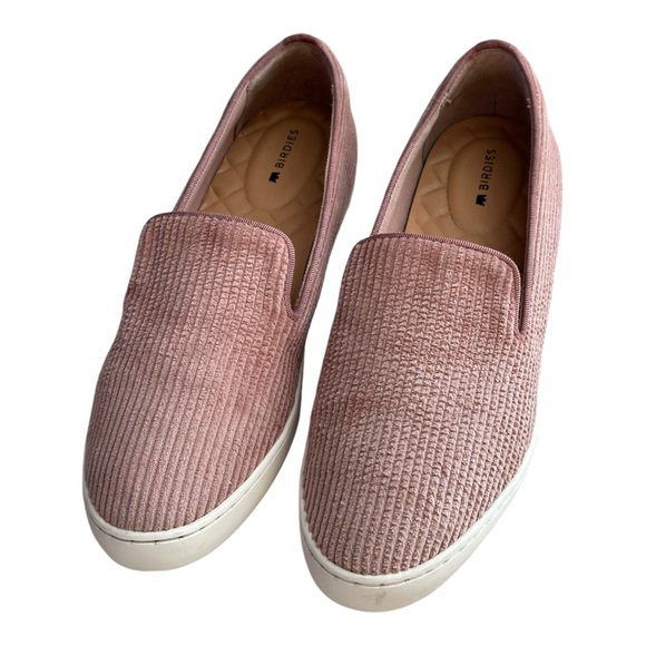 Birdies Women's The Swift Carnation Blush Pink Velvet Corduroy Sneakers Size 7 - Picture 2 of 15